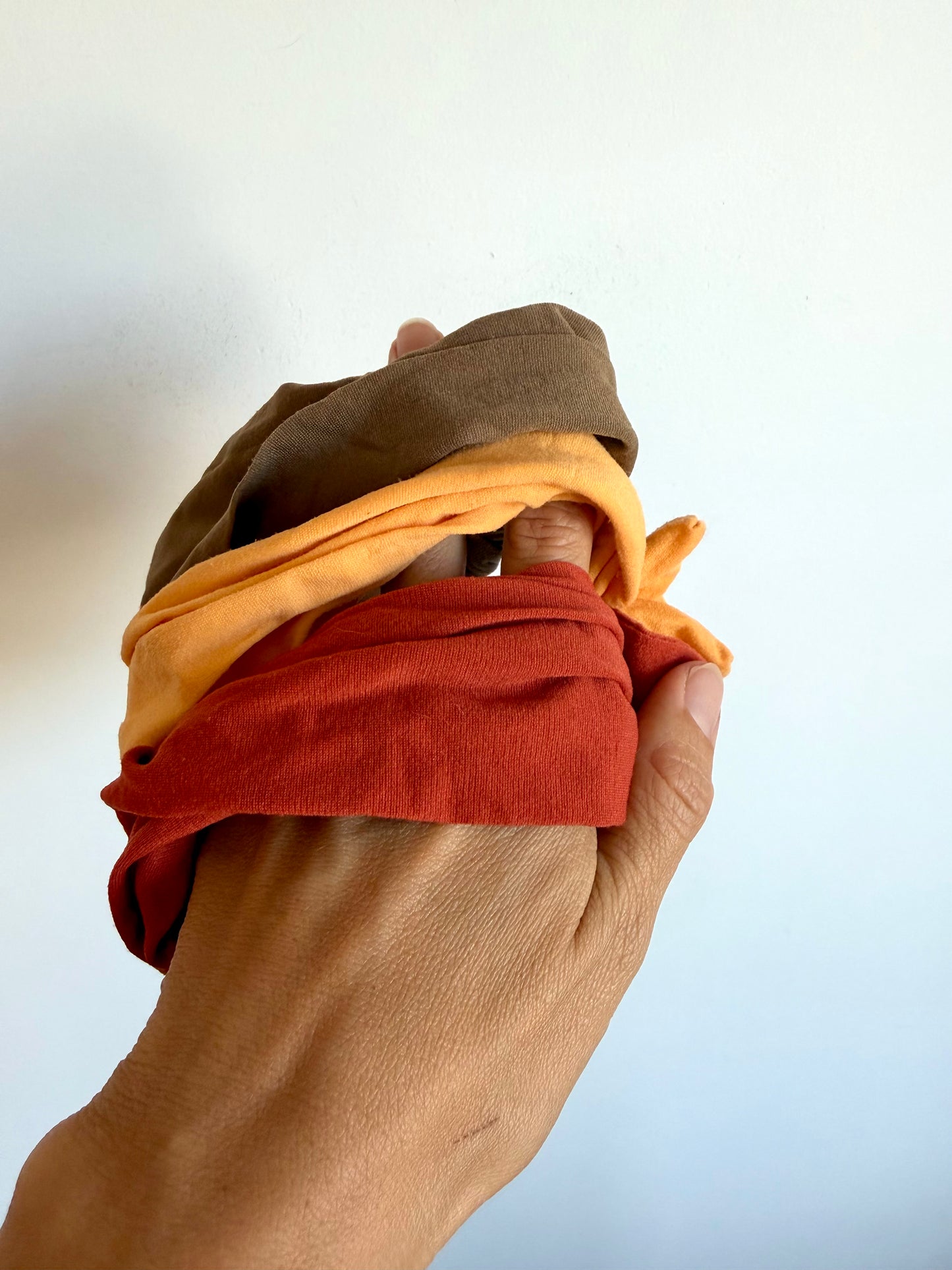 Brown, Copper, Yellow Headbands (3) / 3-9m?