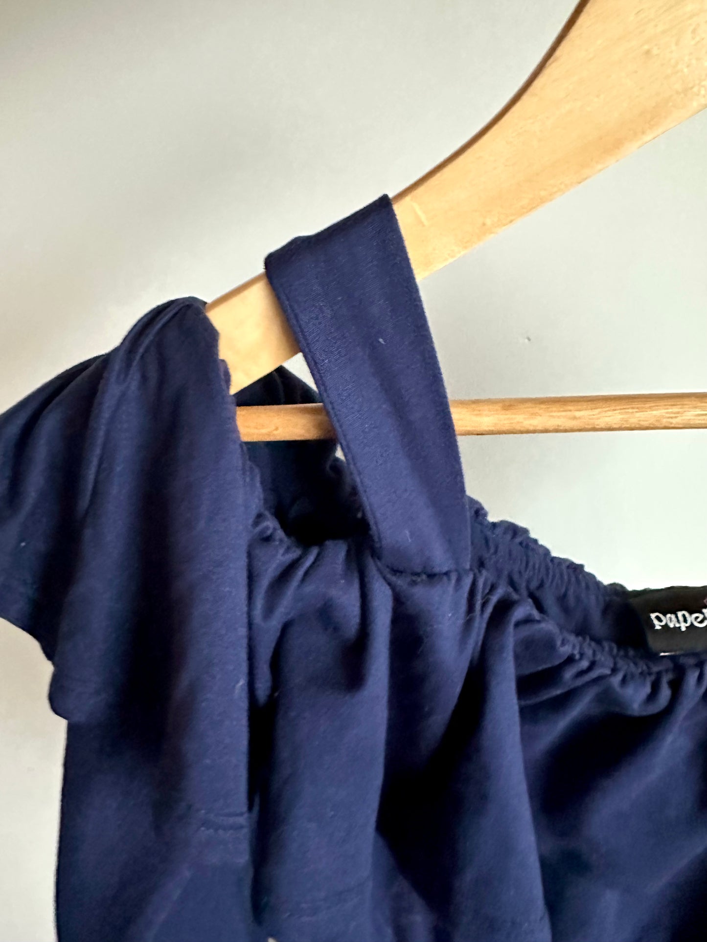 Navy Shoulder Detail Dress / 12 years