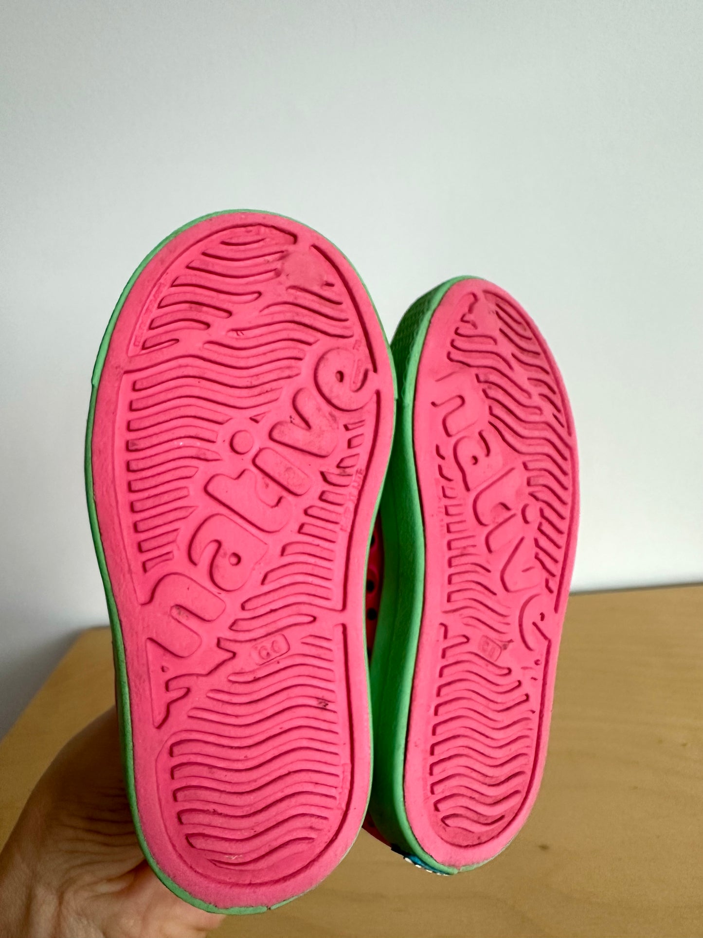 Native Pink + Green Shoes / Size 6 Toddler