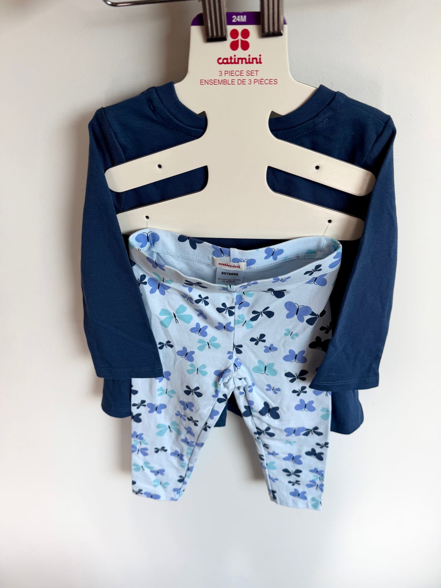 Butterfly Top + Pants (With tags) / 24m