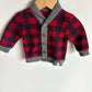 Mini Heros Buffalo Plaid Button Up Cardigan / 3m