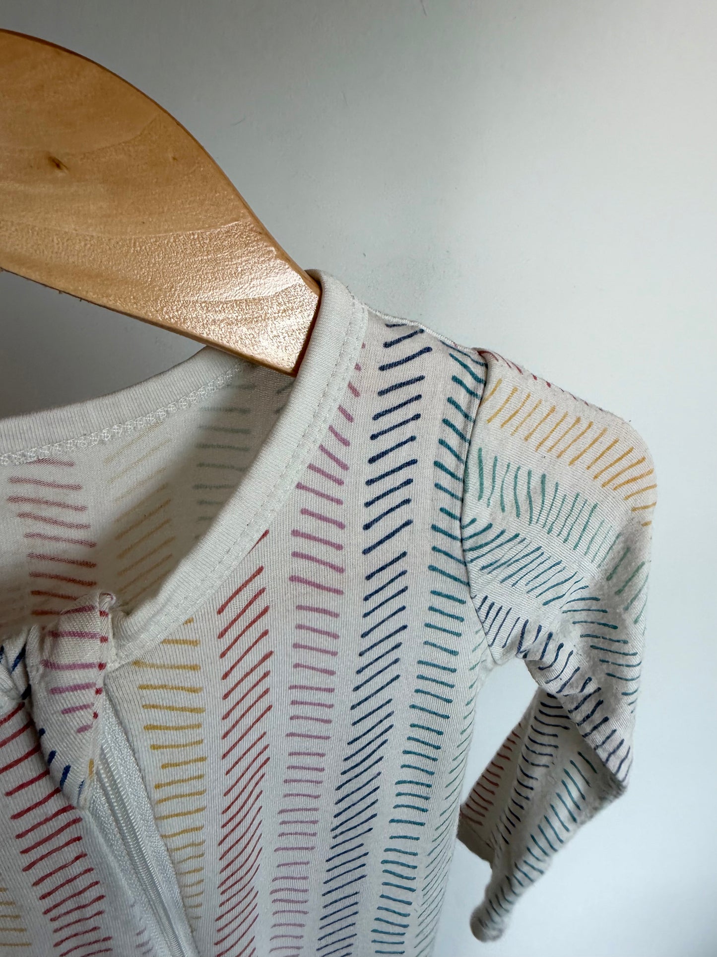 Kyte Rainbow Herringbone Sleeper / 18-24m