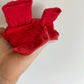 Red Knit Leather Soft Sole Shoes / Size 1-2 Infant