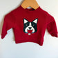 Dude Dog Red Sweater / 3-6m
