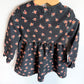 Corduroy Long Sleeve Floral Dress / 2T