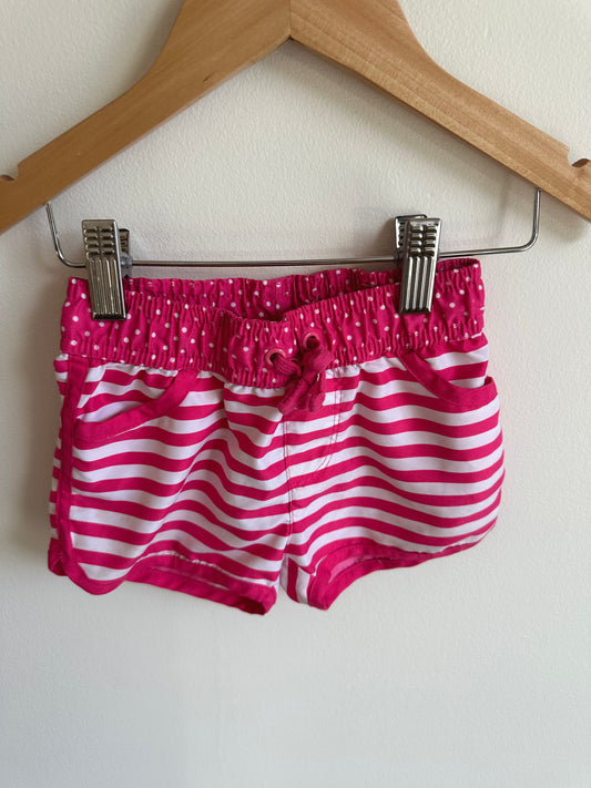 Pink Striped Active Shorts / 12m