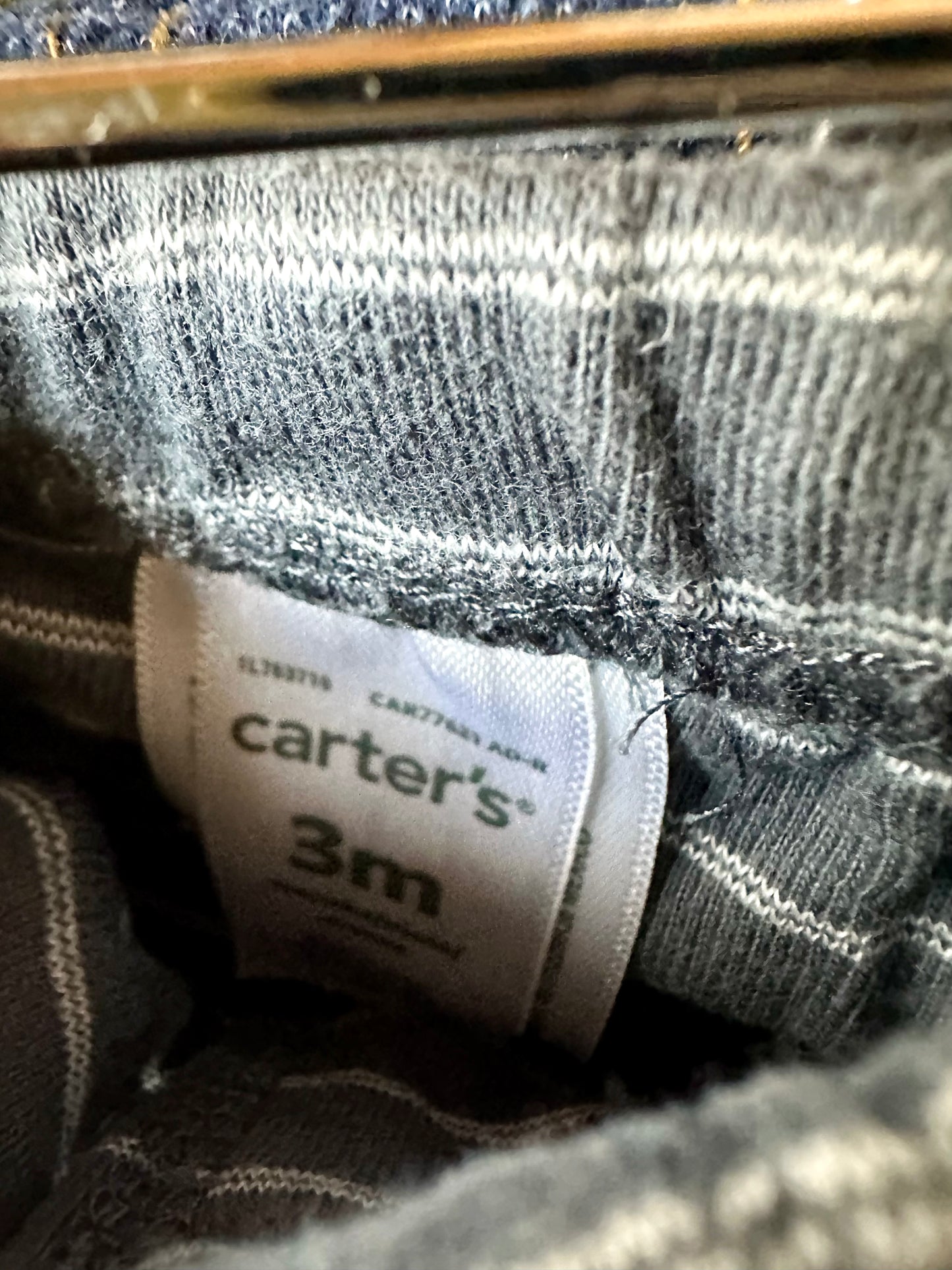 Grey Striped Pants / 3m