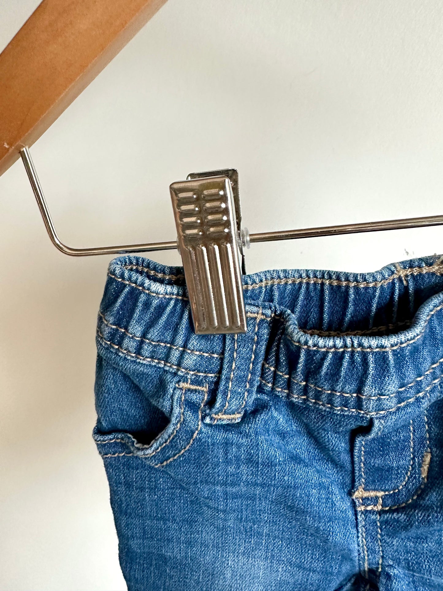 Blue Stretch Jeans / 0-3m