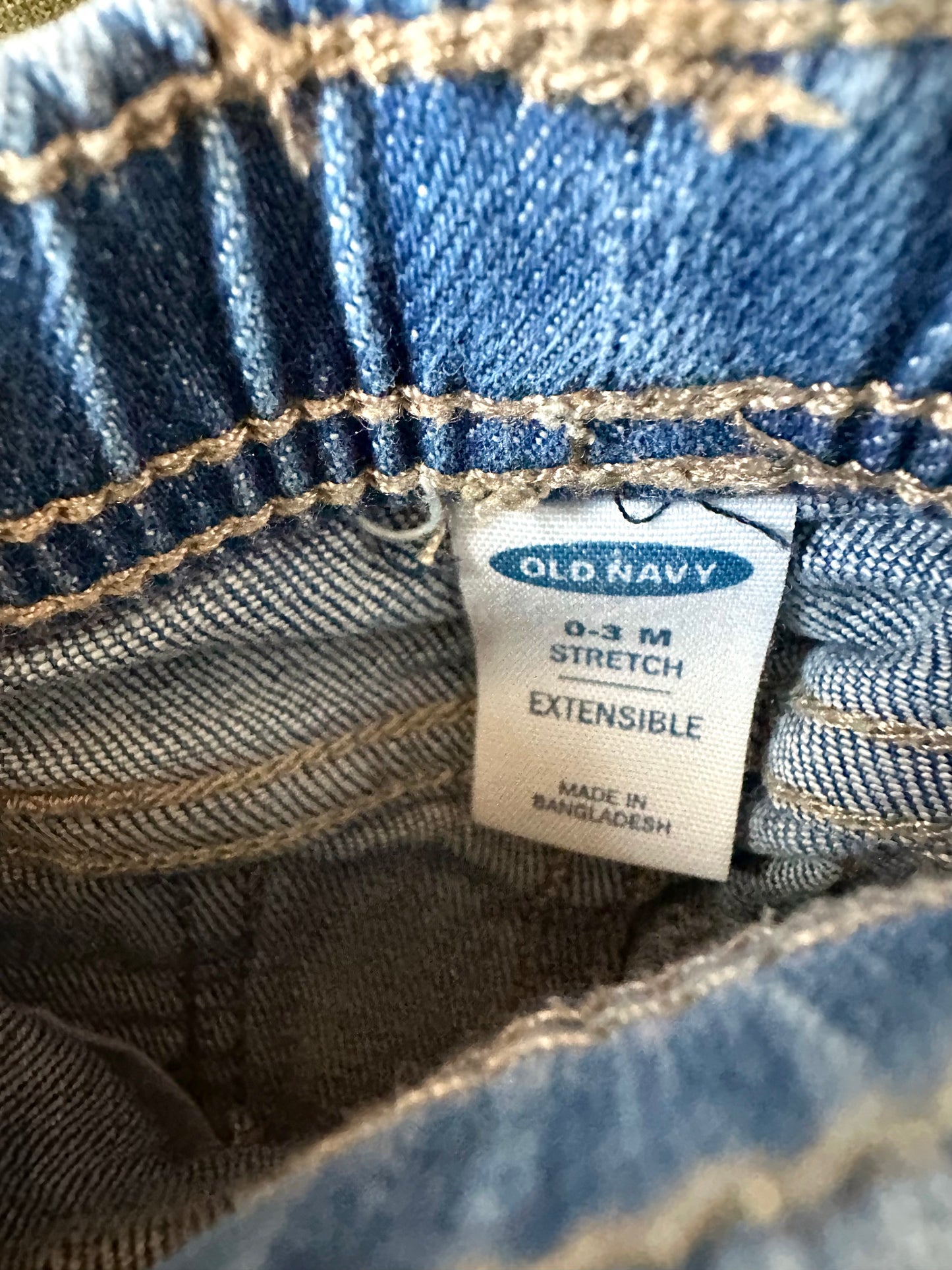 Blue Stretch Jeans / 0-3m