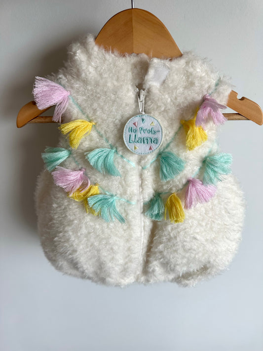 Llama Hooded Vest Costume / 3-6m
