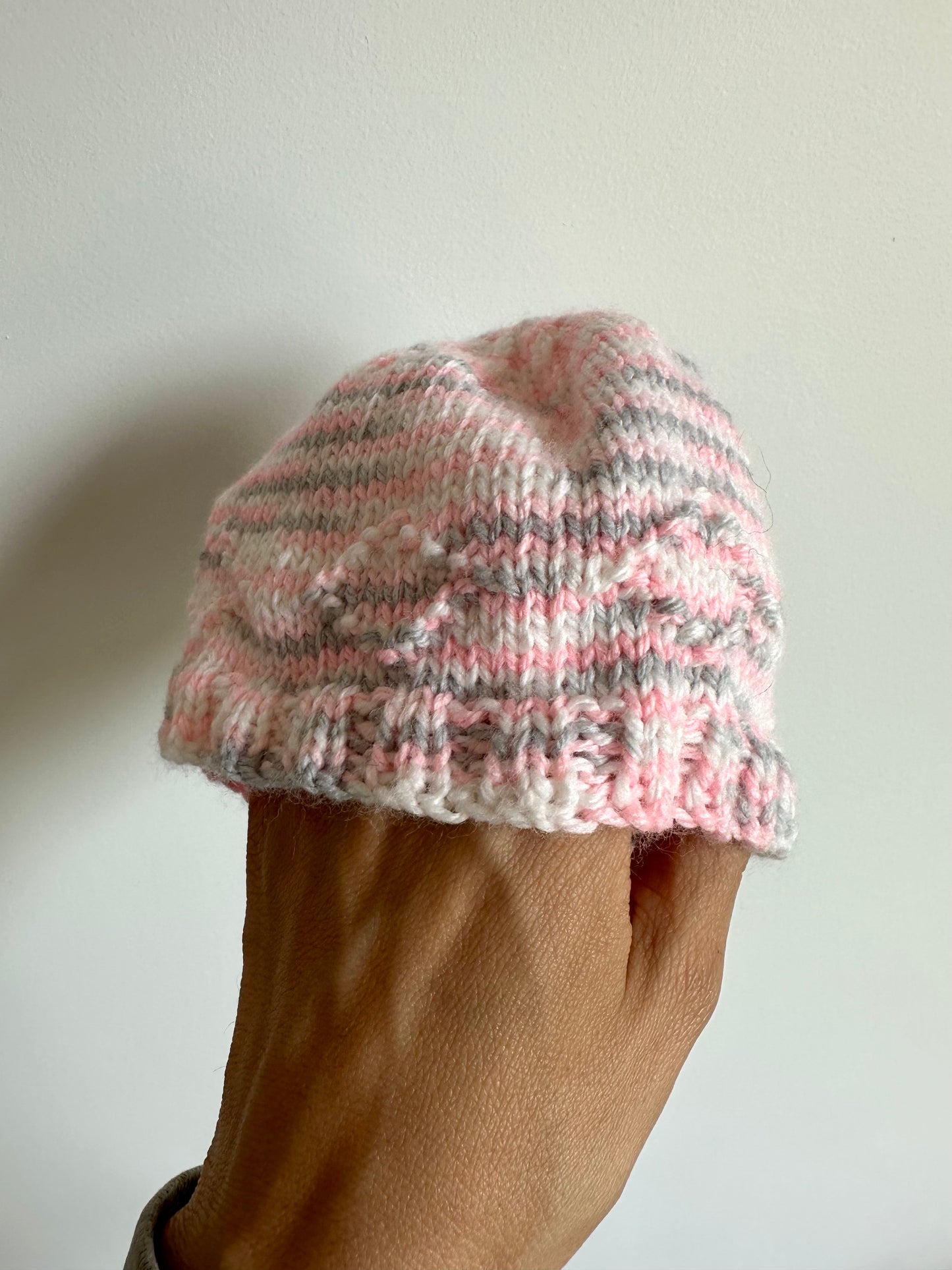 Two Knit Beanies / 0-3m