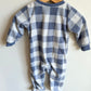 Fleece Checkered Monkey Sleeper / 9m