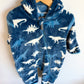 Hatley Dinosaur Blue Bunting Suit / 12-18m