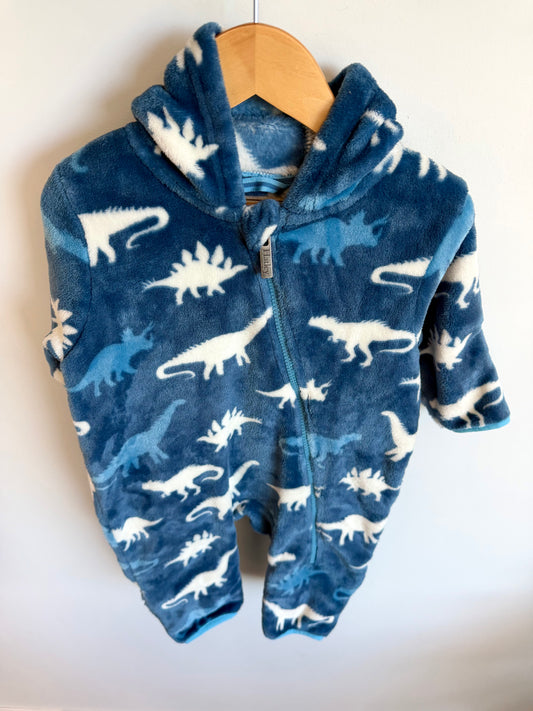Hatley Dinosaur Blue Bunting Suit / 12-18m