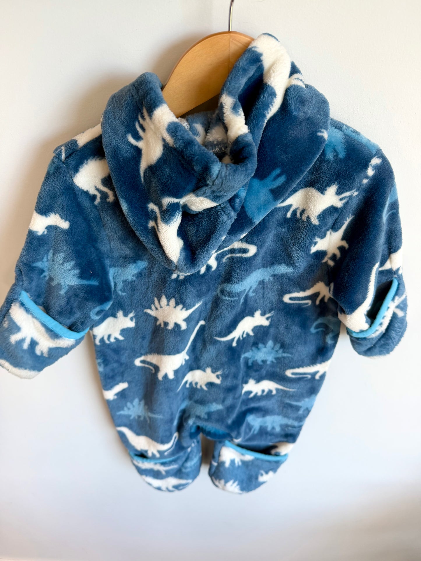Hatley Dinosaur Blue Bunting Suit / 12-18m