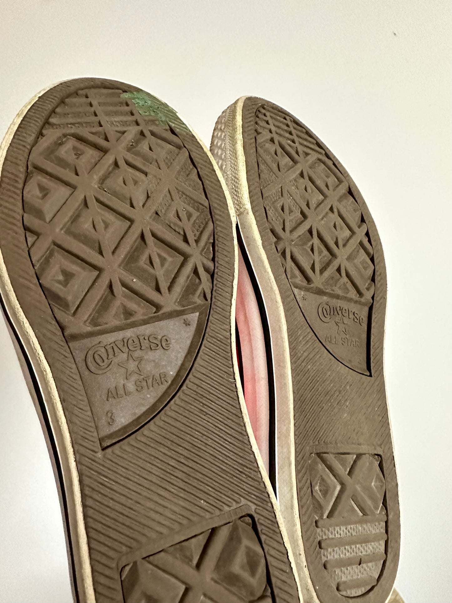 Converse High Top Orange Shoes / Size 3 Big Kids (No Shipping)