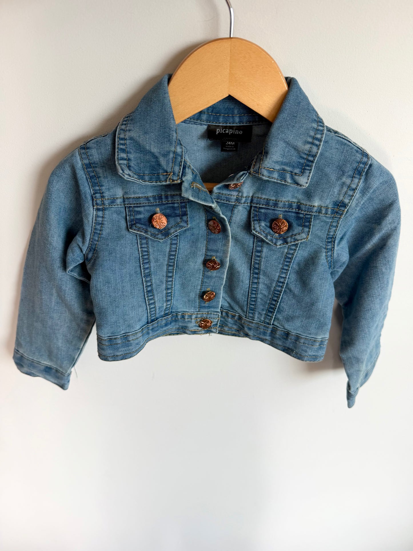 Butterfly Button Jean Jacket / 24m