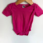Organic GOTS Fuschia Bodysuit / 12-18m