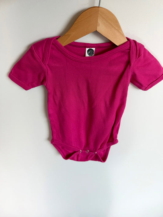 Organic GOTS Fuschia Bodysuit / 12-18m