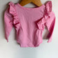 Pink Ruffle Long Sleeve Bodysuit / 12-18m
