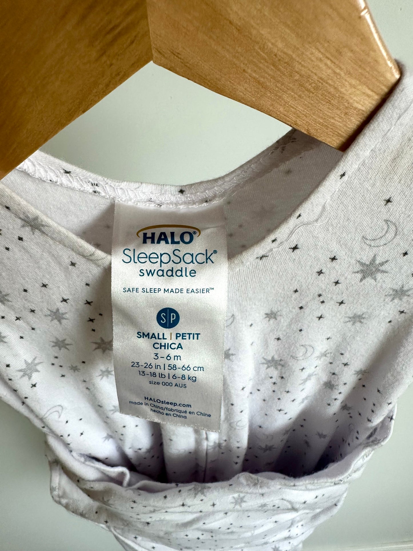Halo Grey Star Sleep Swaddle / 3-6m