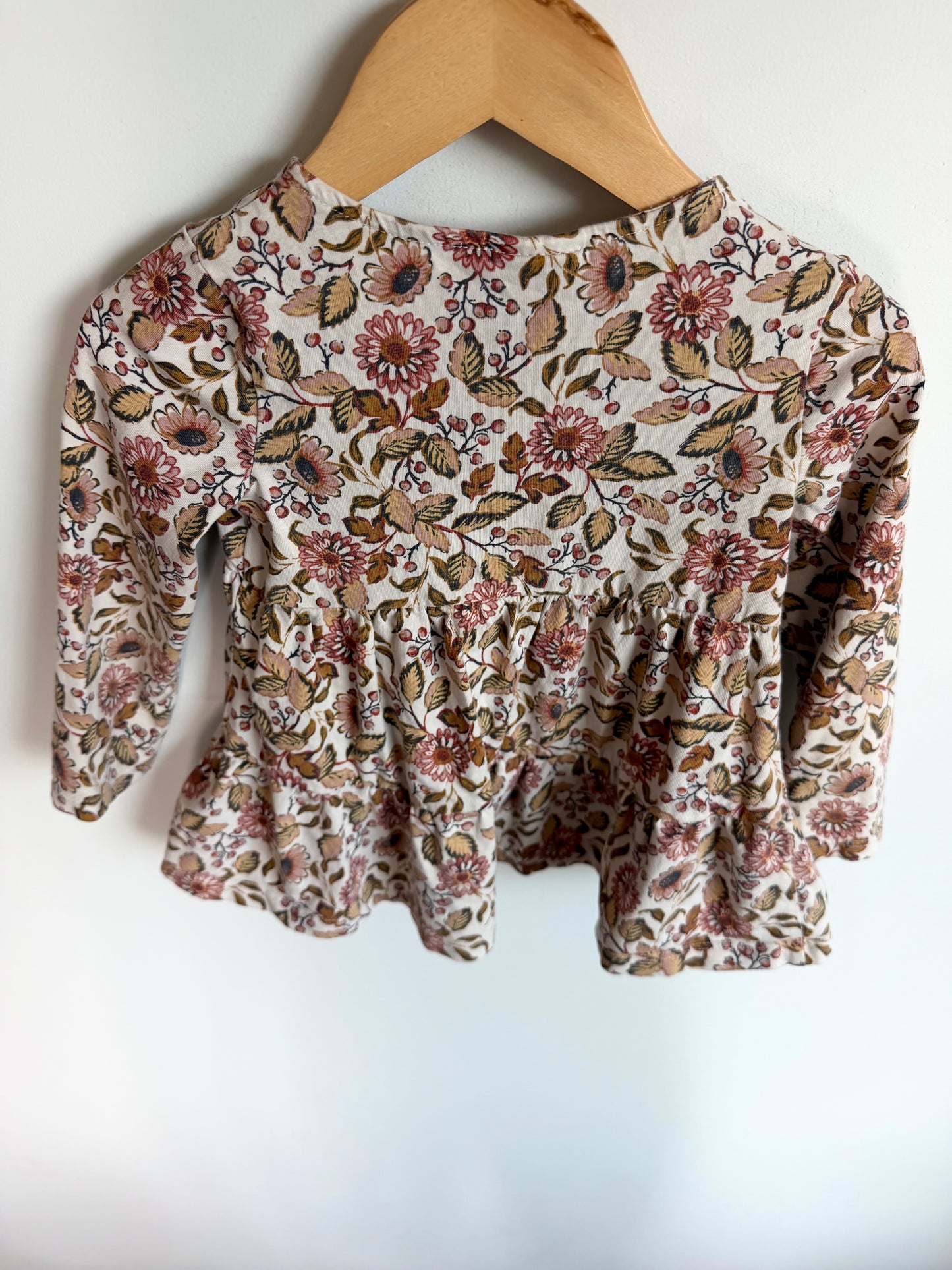 Floral Long Sleeve Tunic Top / 24m
