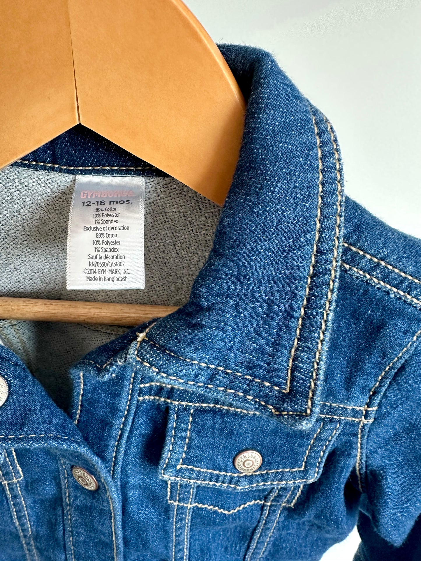Gymboree Jean Ruffle Jacket / 12-18m