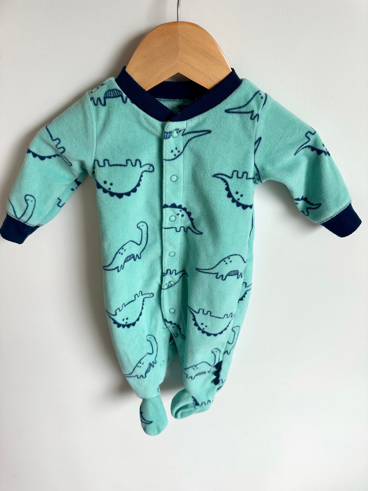 Fleece Green Dino Sleeper / 3m