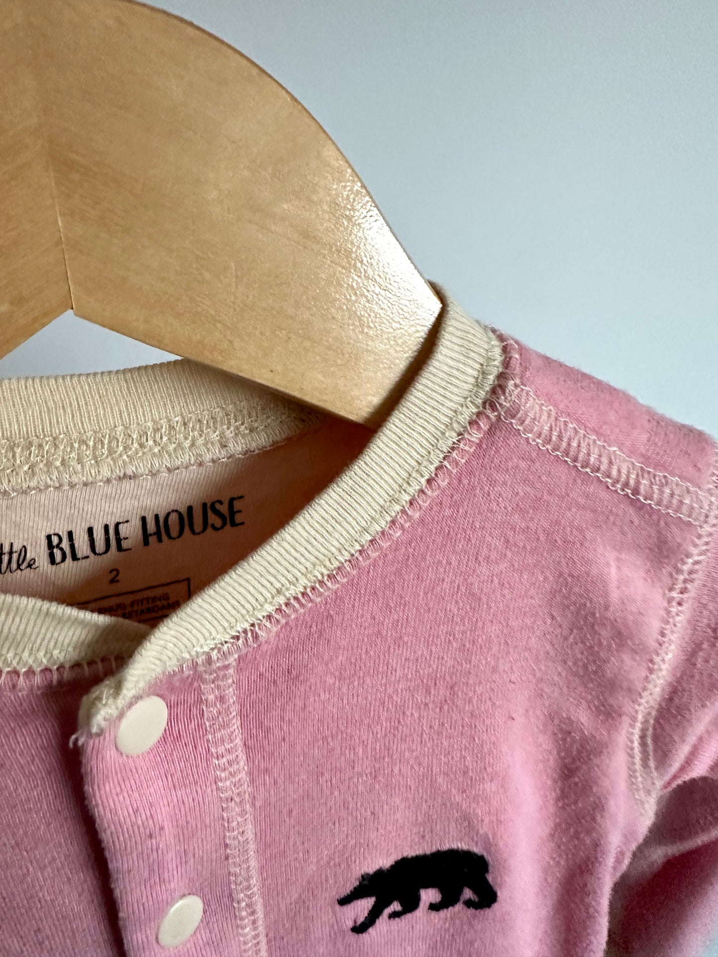 Pink Bear Bum Sleeper / 2T