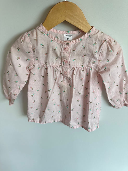Pink Bird Long Sleeve / 18m