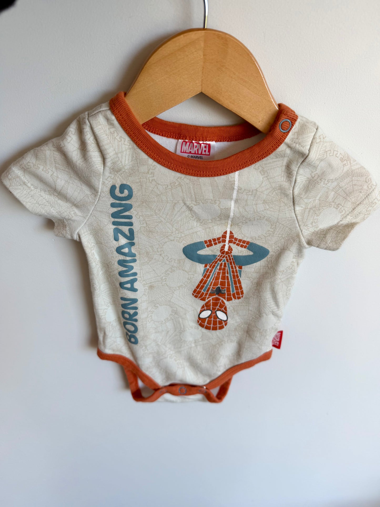 Spider Man Bodysuit / 9-12m