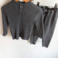 H&M Grey Ribbed Top + Pants Set / 12-18m