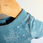 Blue White Line Art Bodysuit / 12-18m