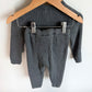 H&M Grey Ribbed Top + Pants Set / 12-18m