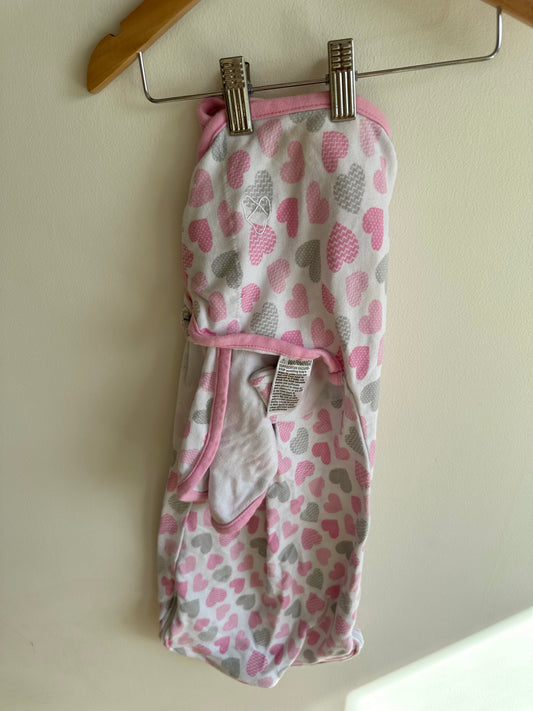 Heart Print Swaddle Sleep Sack / 9-14 lbs
