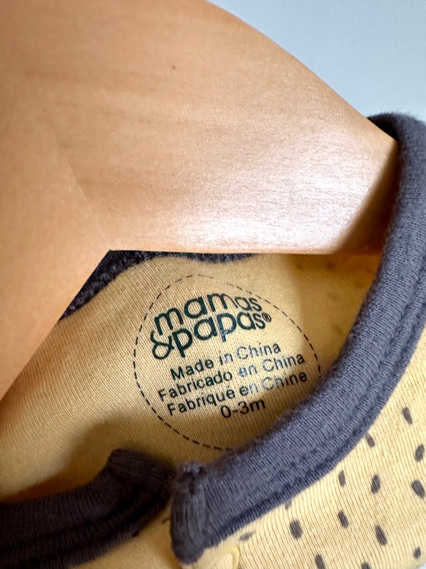 Yellow Dotted Snap Sleeper / 0-3m