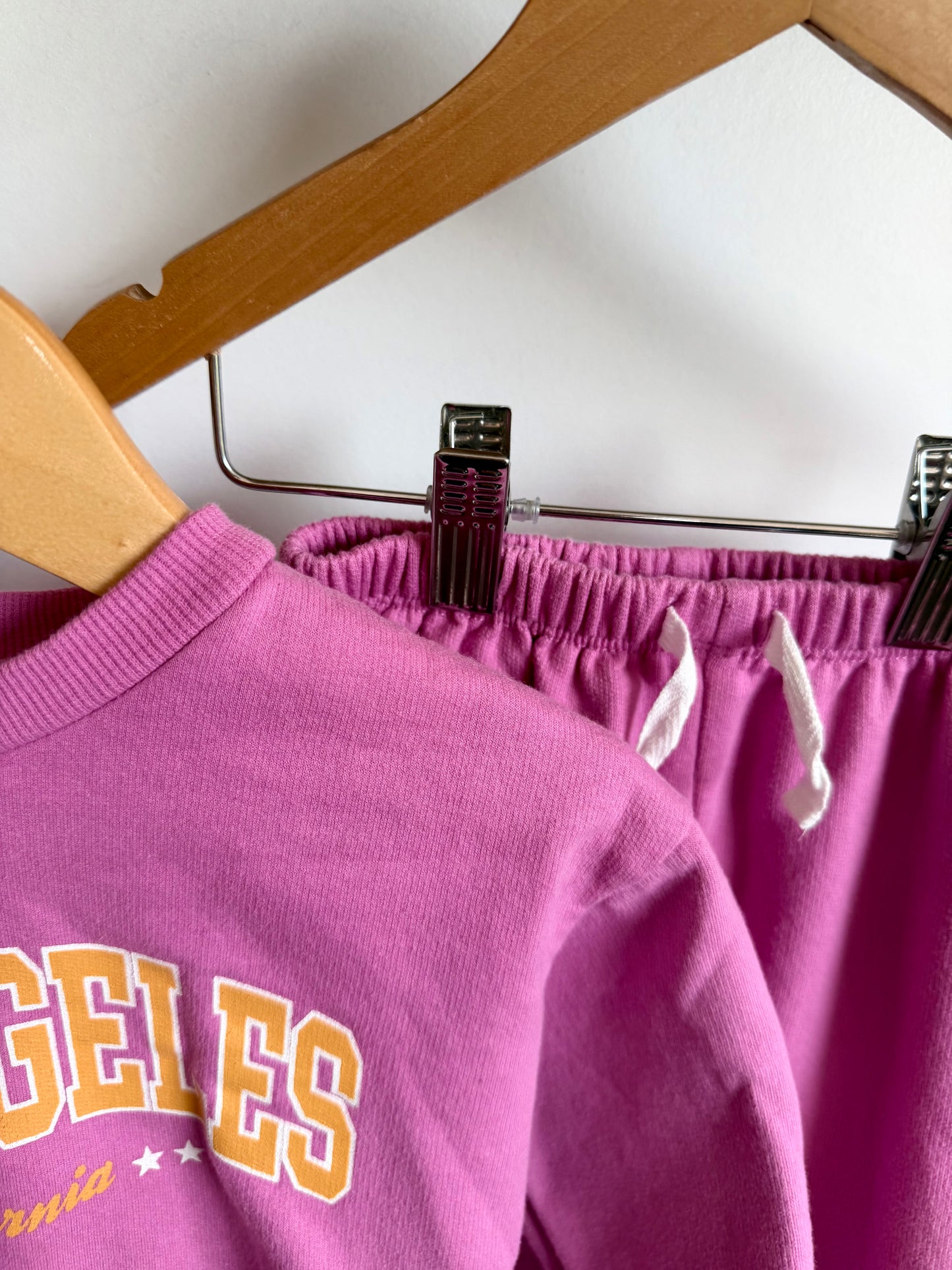 Los Angeles Pink Sweatsuit Set / 18m