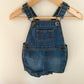 Denim Short Overalls / 3-6m