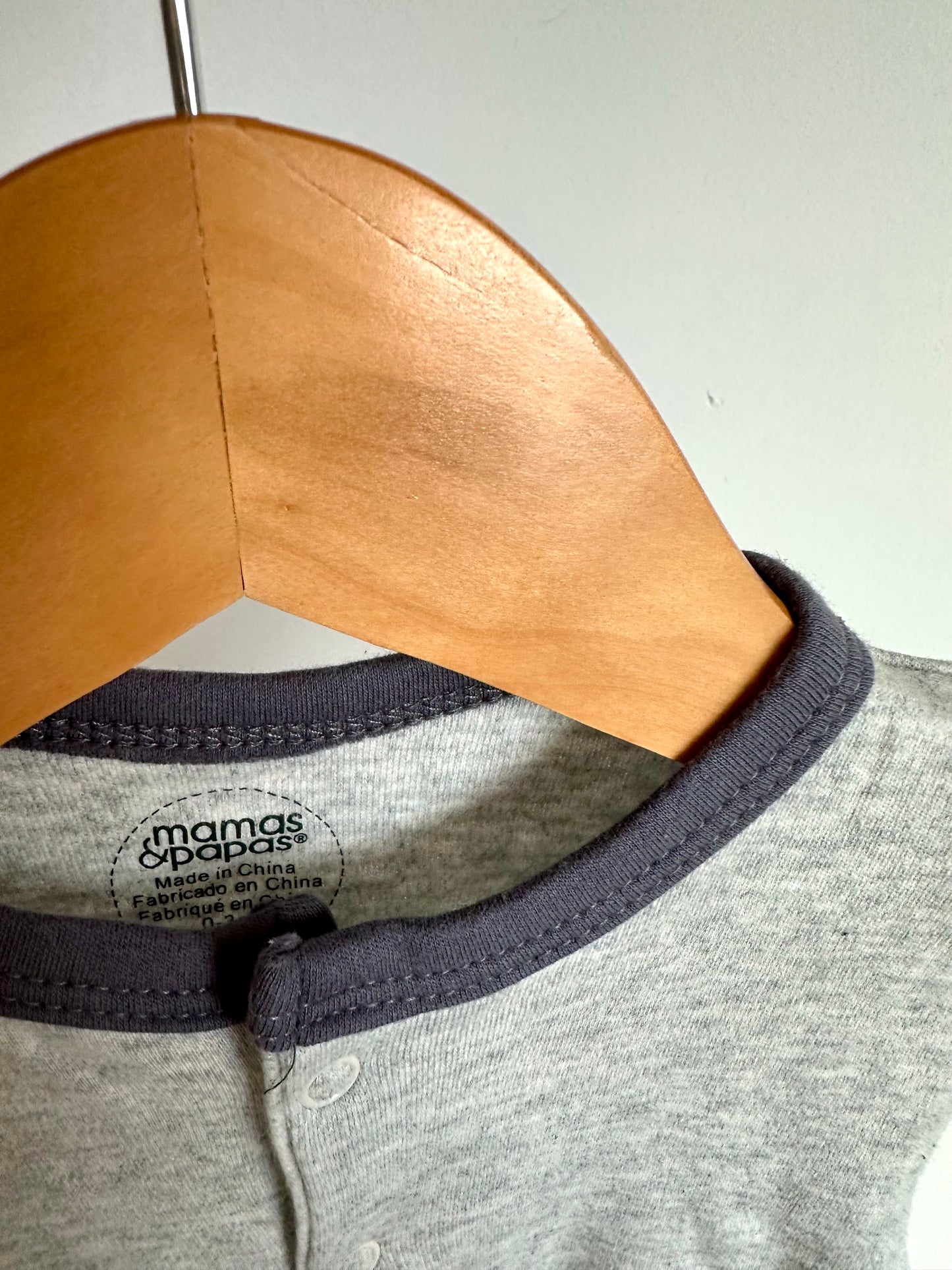 Grey Dino Snap Sleeper / 0-3m