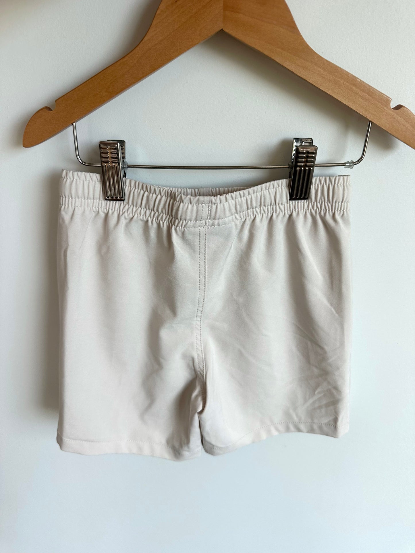 Cream Drawstring Shorts / 4T