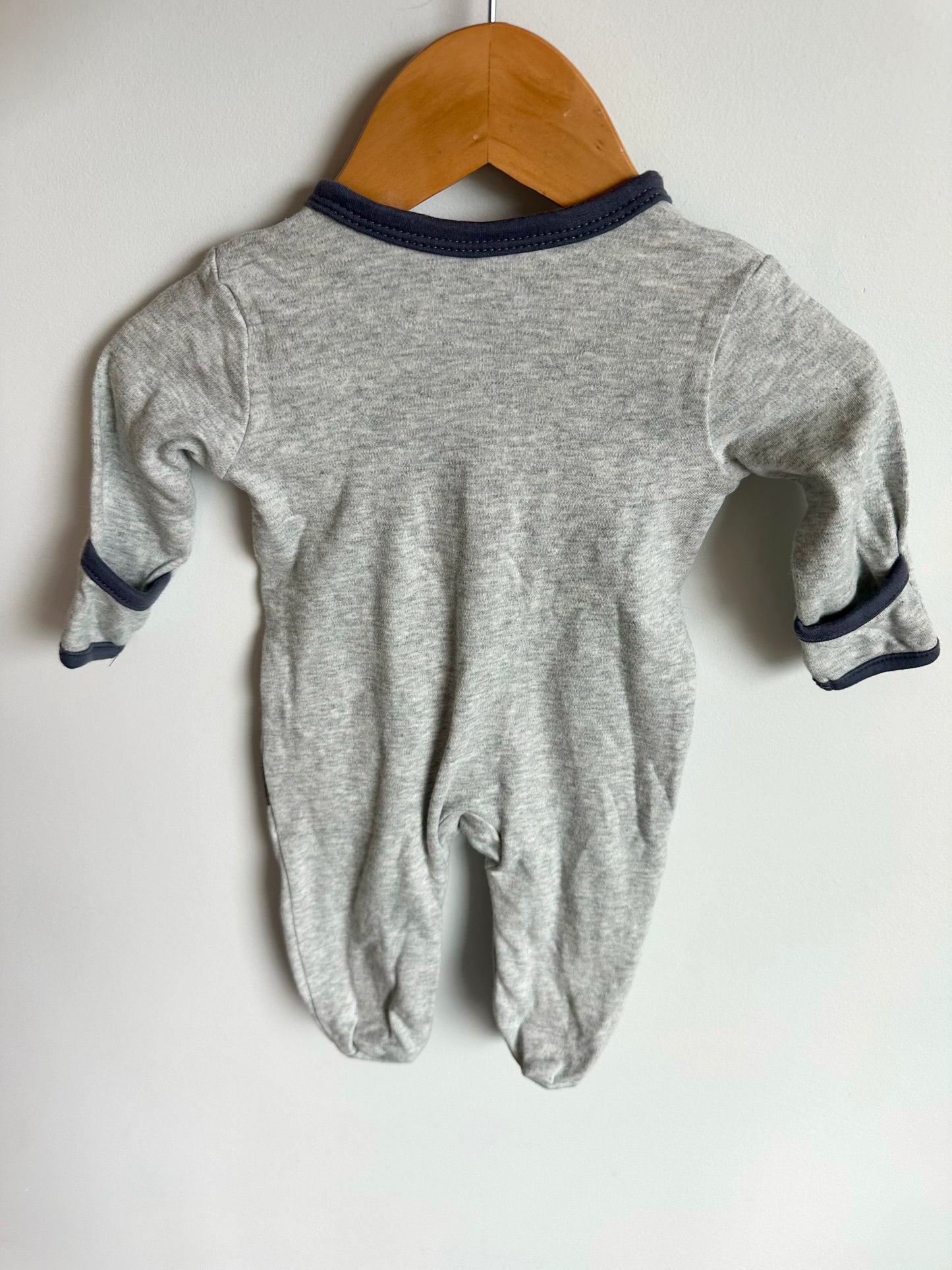 Grey Dino Snap Sleeper / 0-3m