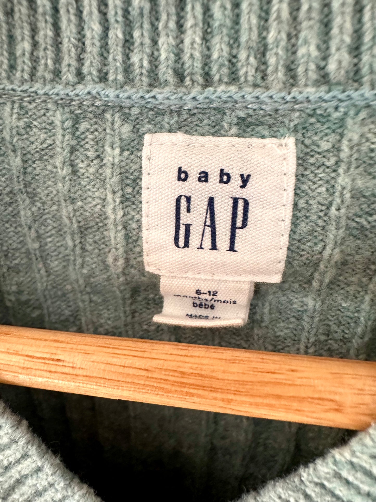 Gap Teal Ribbed 3 Piece Set - Cardigan, Toque + Pants / 6-12m