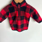 Fleece Checked Half Zip Sweater / 3m