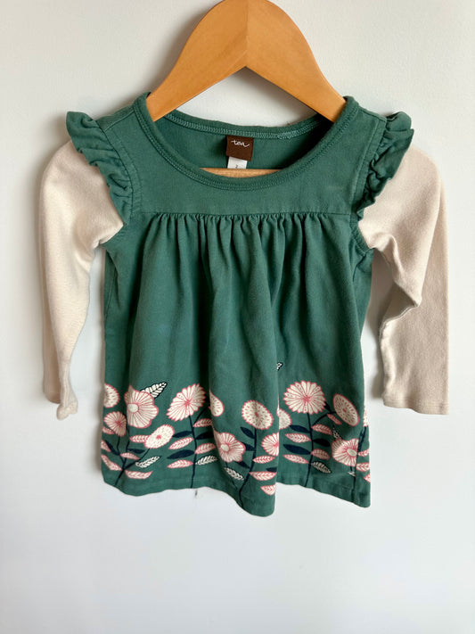 Tea Collection Floral Long Sleeve Dress / 2T