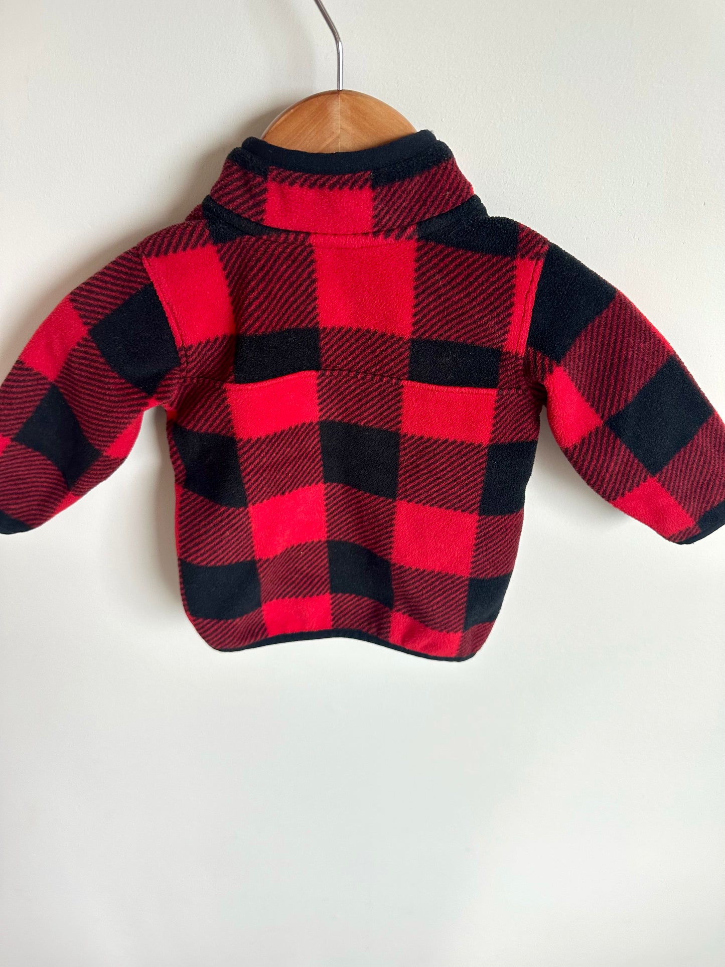 Fleece Checked Half Zip Sweater / 3m
