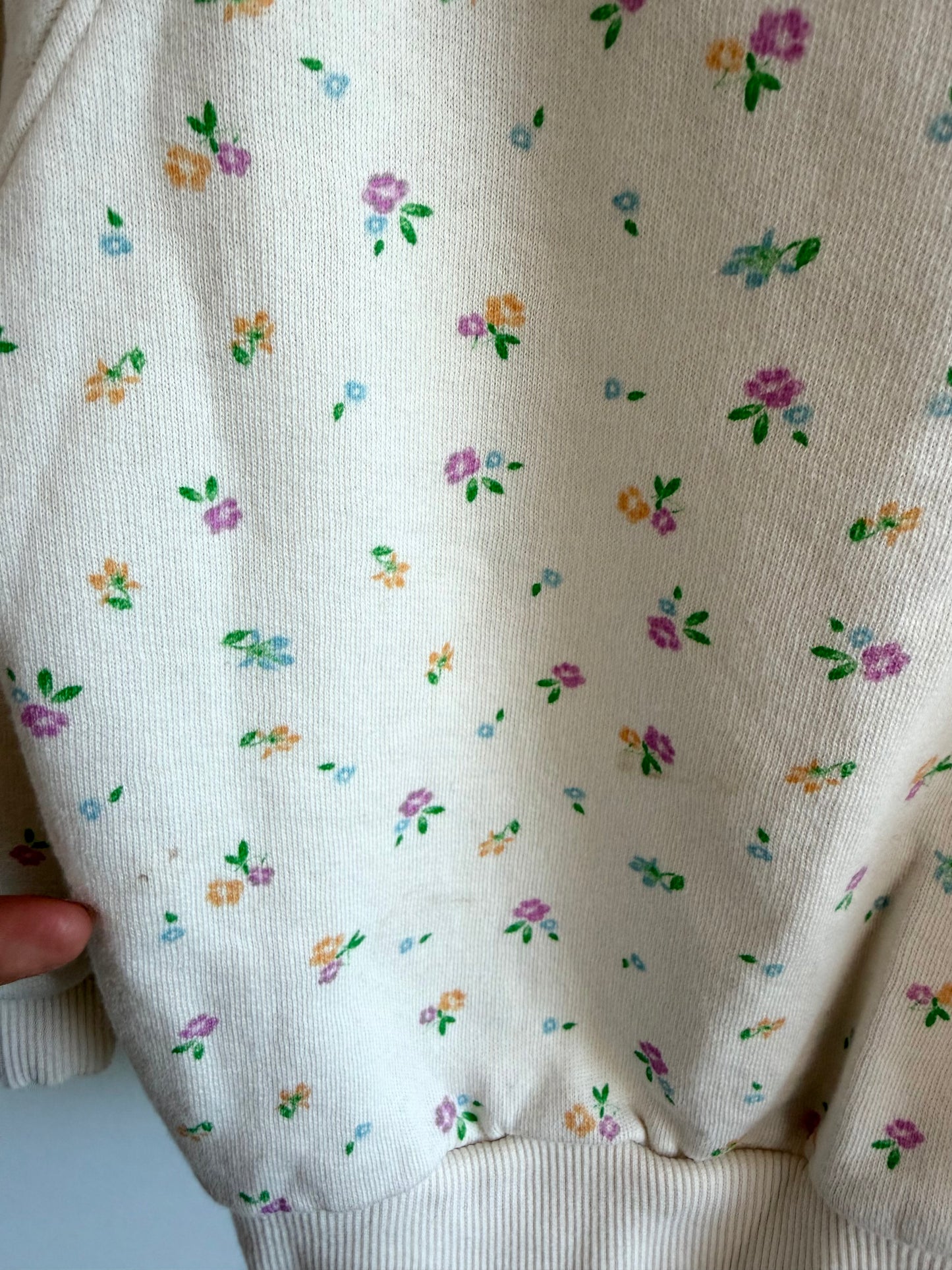 Zara Cream Floral Sweater + Pants Set (PLAY) / 4T