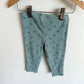 Teal Ribbed Flower Pants / 12m