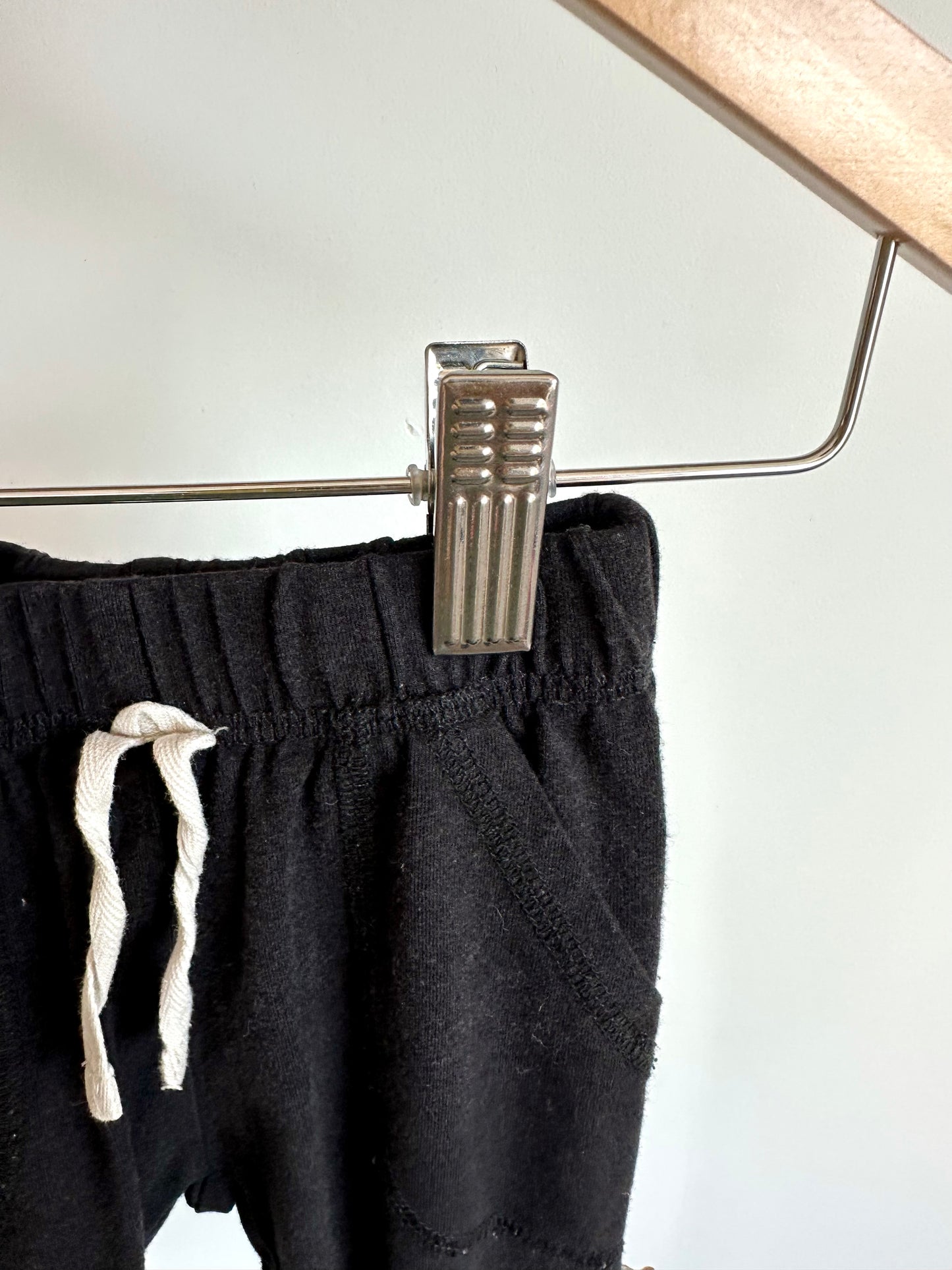 Black Bamboo Pants / 6-12m