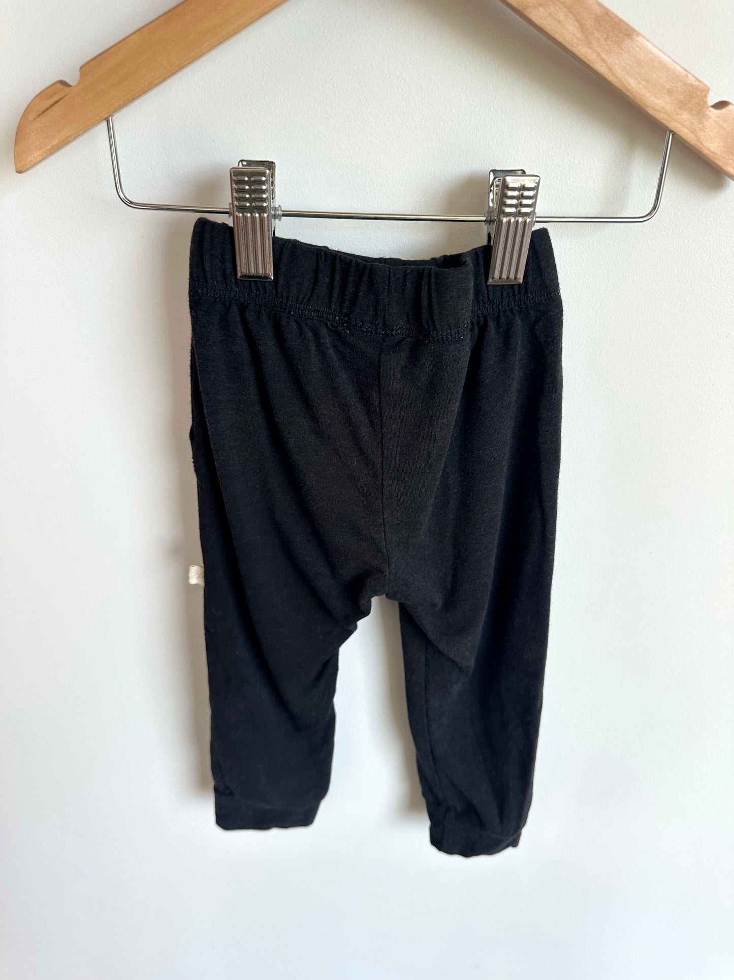 Black Bamboo Pants / 6-12m