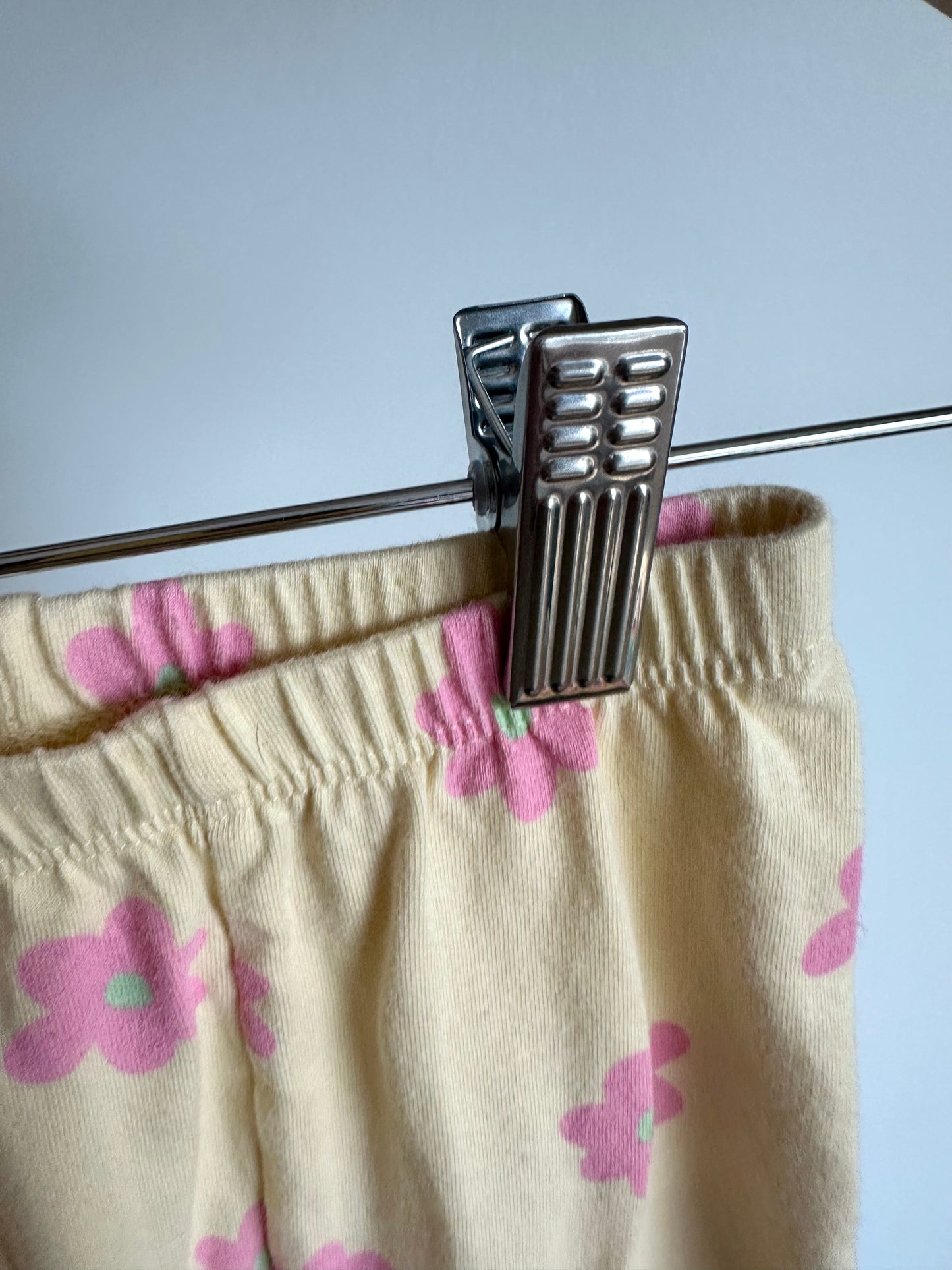 Yellow Pants with Pink Flowers / 18-24m